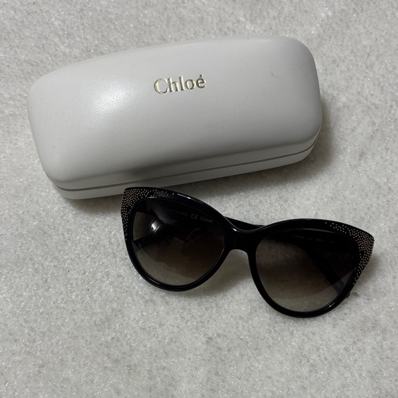 Chloe Accessories - Black Chloe Sunglasses with Case